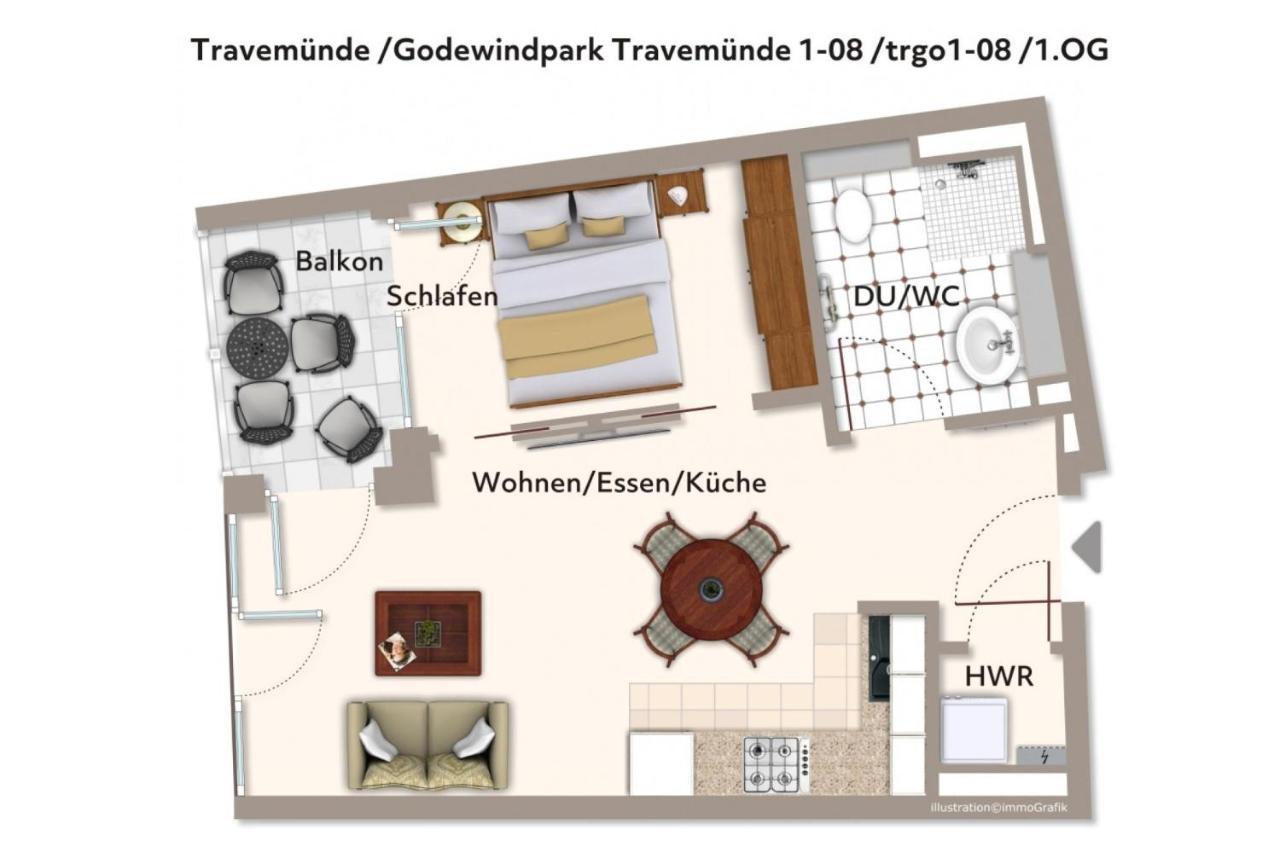 Godewindpark Travemuende Godewindpark Travemuende 1-08 Apartment Lübeck Exterior foto